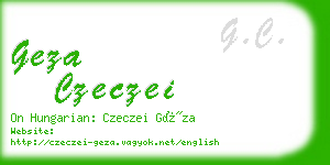 geza czeczei business card